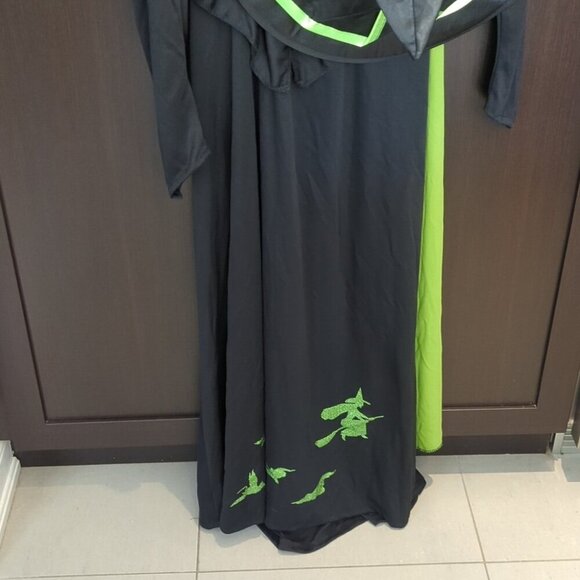 Wizard Of Oz Wicked Witch Elpphaba Black Green Witch Costume Hat - S 3-4 NWT - Picture 3 of 5